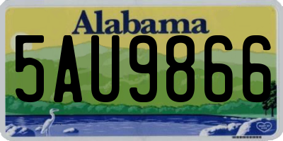 AL license plate 5AU9866