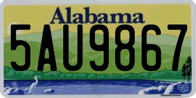 AL license plate 5AU9867