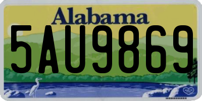 AL license plate 5AU9869