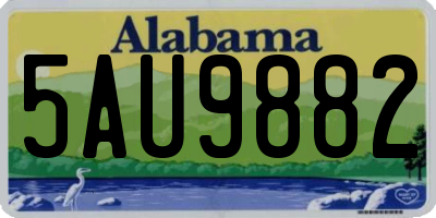 AL license plate 5AU9882