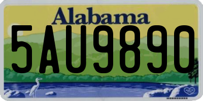AL license plate 5AU9890
