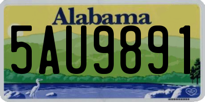 AL license plate 5AU9891