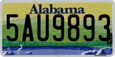 AL license plate 5AU9893