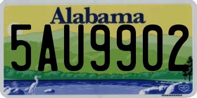 AL license plate 5AU9902