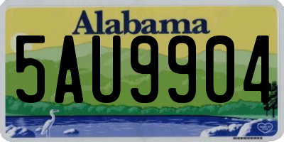 AL license plate 5AU9904