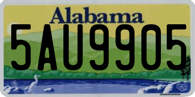 AL license plate 5AU9905