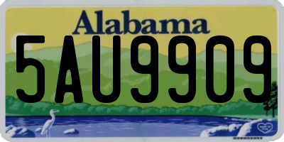 AL license plate 5AU9909