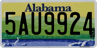 AL license plate 5AU9924