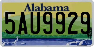 AL license plate 5AU9929