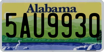 AL license plate 5AU9930