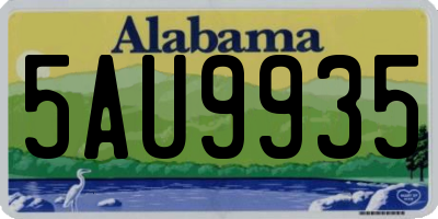 AL license plate 5AU9935