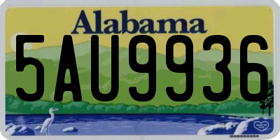 AL license plate 5AU9936