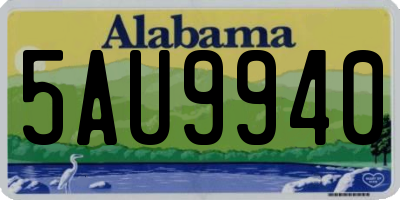 AL license plate 5AU9940