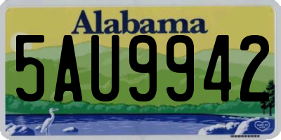 AL license plate 5AU9942