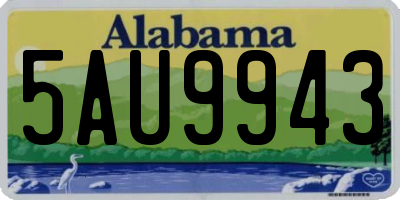 AL license plate 5AU9943