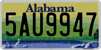 AL license plate 5AU9947