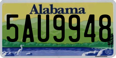 AL license plate 5AU9948