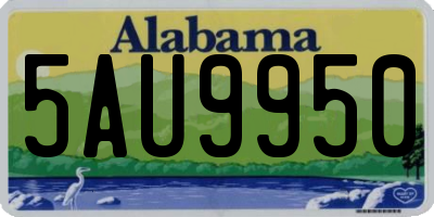AL license plate 5AU9950