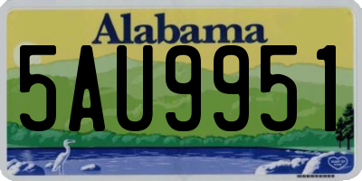AL license plate 5AU9951
