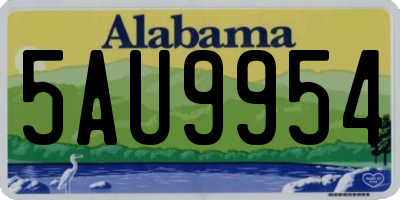 AL license plate 5AU9954