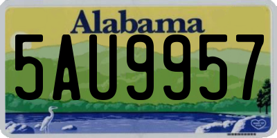 AL license plate 5AU9957