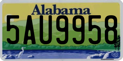 AL license plate 5AU9958