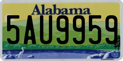 AL license plate 5AU9959