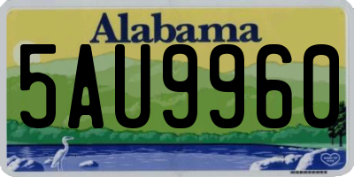 AL license plate 5AU9960