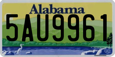 AL license plate 5AU9961