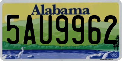 AL license plate 5AU9962
