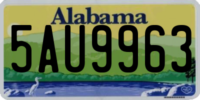 AL license plate 5AU9963