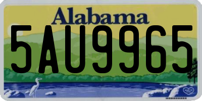 AL license plate 5AU9965