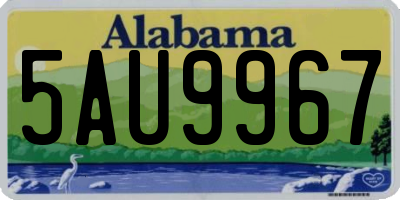AL license plate 5AU9967