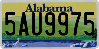 AL license plate 5AU9975
