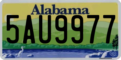 AL license plate 5AU9977