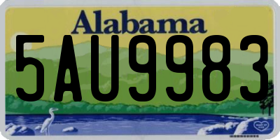 AL license plate 5AU9983