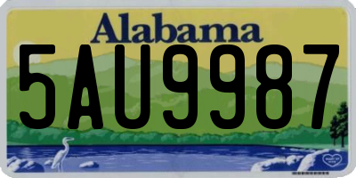 AL license plate 5AU9987