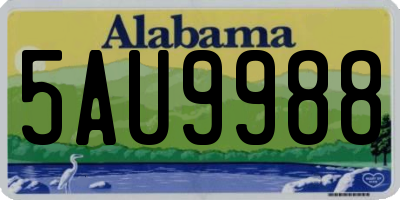 AL license plate 5AU9988