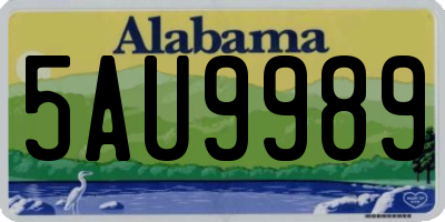 AL license plate 5AU9989