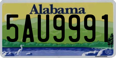 AL license plate 5AU9991