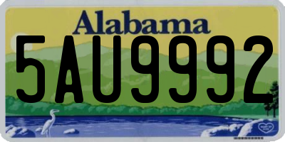 AL license plate 5AU9992