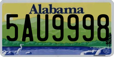 AL license plate 5AU9998