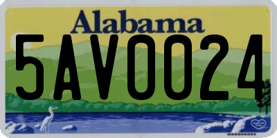 AL license plate 5AV0024