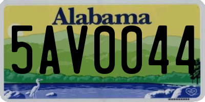 AL license plate 5AV0044