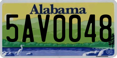 AL license plate 5AV0048
