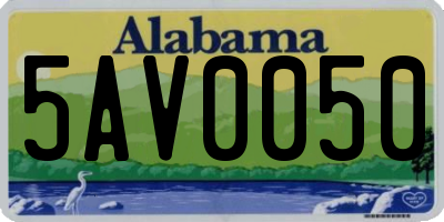 AL license plate 5AV0050