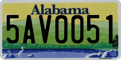 AL license plate 5AV0051