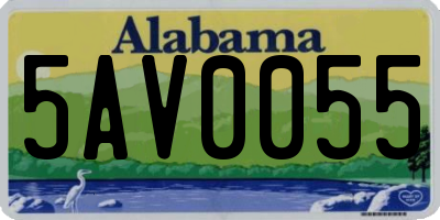 AL license plate 5AV0055