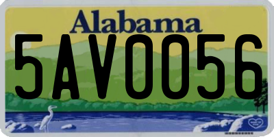 AL license plate 5AV0056