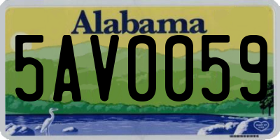AL license plate 5AV0059
